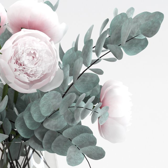 eucalyptus bouquet Model 3D .c4d .max .obj .3ds .fbx .stl .blend 