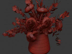 eucalyptus bouquet 3D Model