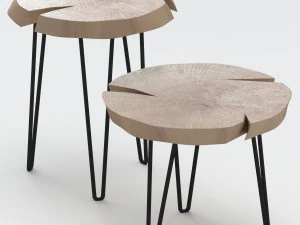 meja kopi lempengan Model 3D