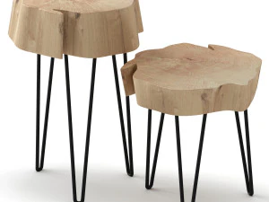 スラブコーヒーテーブル 3Dモデル