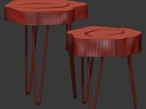 slab coffee tables 3D Модель