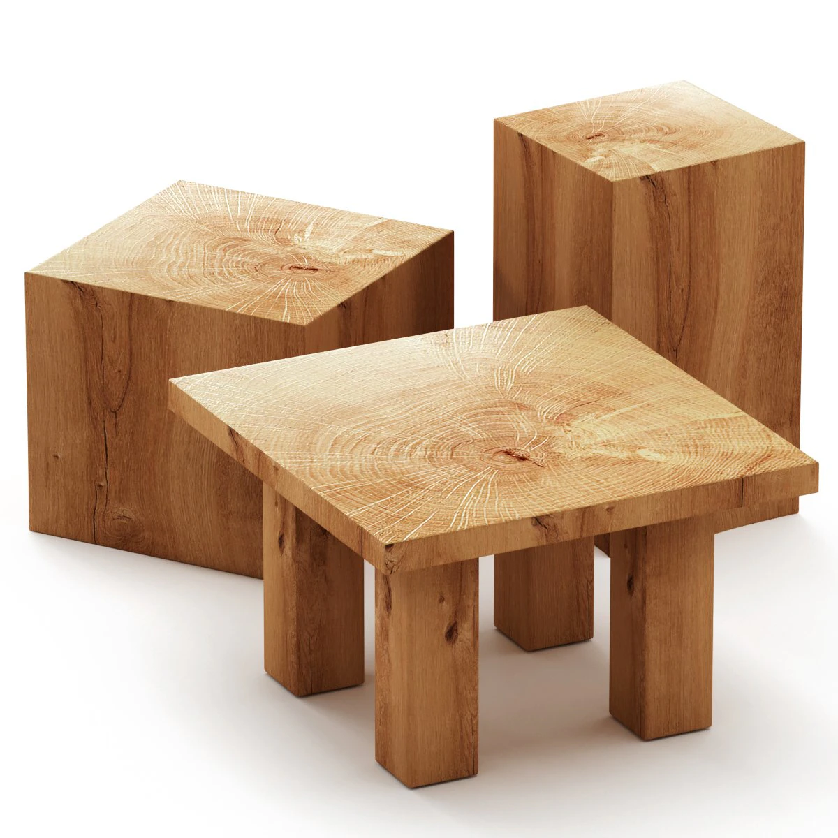 slab coffee tables 3D Model .c4d .max .obj .3ds .fbx .stl .blend 