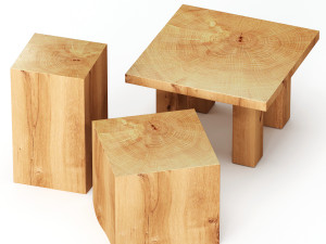 slab coffee tables Modèle 3D