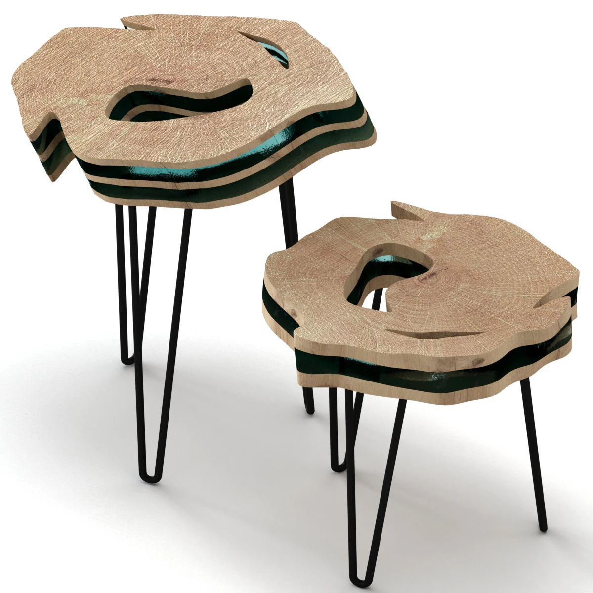slab coffee tables 3D Model .c4d .max .obj .3ds .fbx .stl .blend 