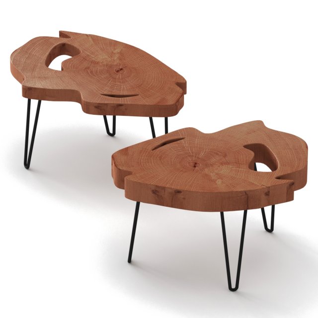 slab coffee tables 3D Model .c4d .max .obj .3ds .fbx .stl .blend 