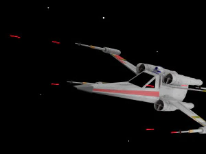 x ala starwars Modello 3D