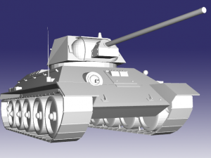t-34-57 mm 1942 3D Model