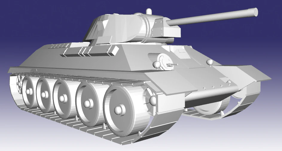 t-34 1941 3D Model .c4d .max .obj .3ds .fbx .stl .blend 