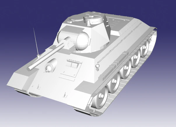t-34 1943 3D Model .c4d .max .obj .3ds .fbx .stl .blend 