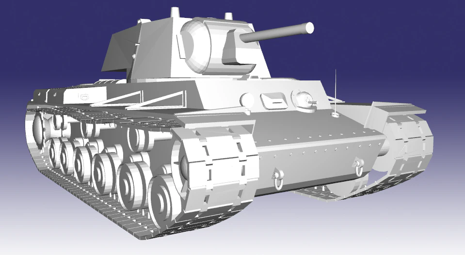 kv-1 1941 3D Model .c4d .max .obj .3ds .fbx .stl .blend