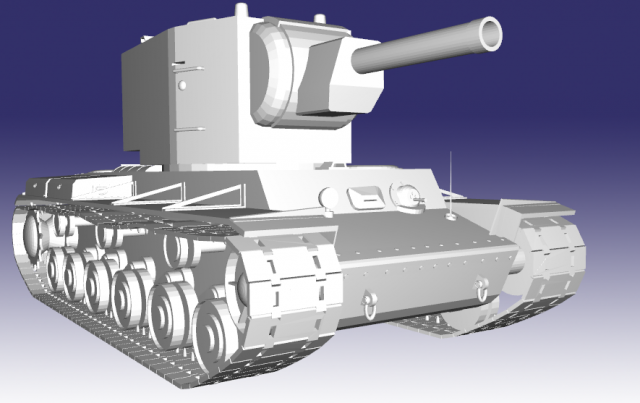 kv-2 3D Model .c4d .max .obj .3ds .fbx .stl .blend 