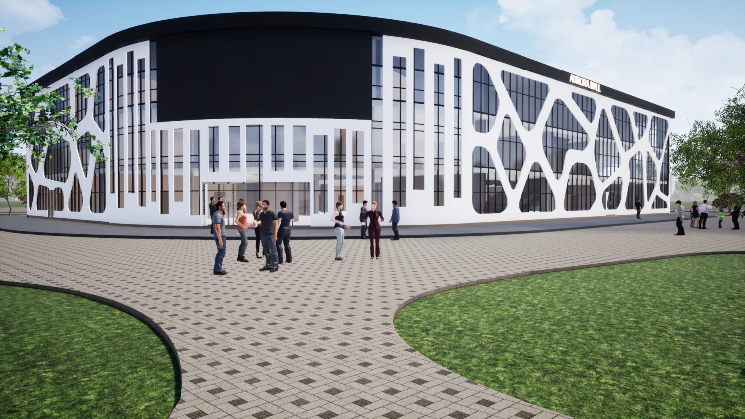 shopping mall aurora concept 3D Model .c4d .max .obj .3ds .fbx .stl .blend 