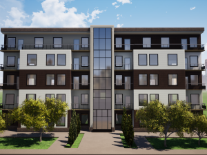 5 storey building Model 3D