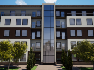5 storey building Model 3D