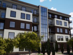 5 storey building Model 3D