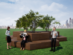 street bench 3D 모델
