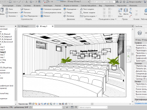 auditorium of institute Modelo 3D
