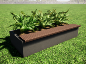street bench Model 3D