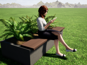 street bench Model 3D