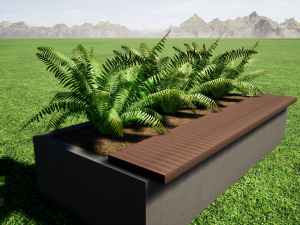 street bench Model 3D