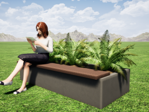 street bench Model 3D