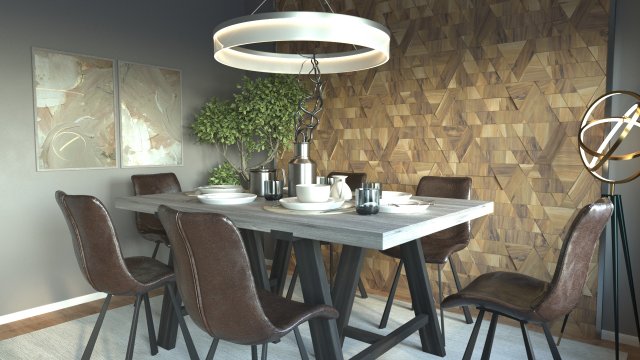 Interior Design Sceen 3D Model .c4d .max .obj .3ds .fbx .stl .blend 