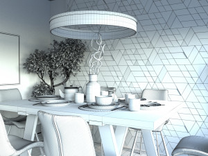 Interior Design Sceen 3D Model