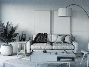 Interior design scene 3D Model