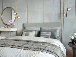 Bedroom Interior design scene 3D Model