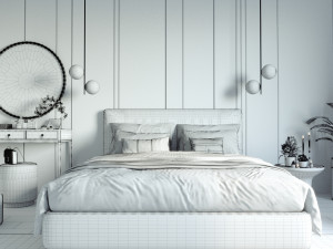 Bedroom Interior design scene Modelo 3D