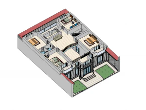 Classic Revit House 01 3D Model