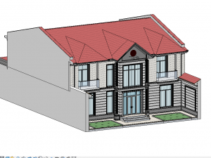 Classic Revit House 01 3D Модель