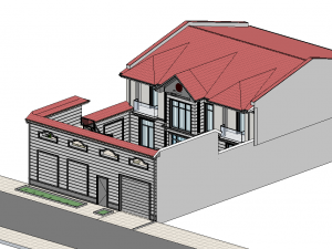 Classic Revit House 01 3D Модель