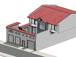 Classic Revit House 01 3D Model
