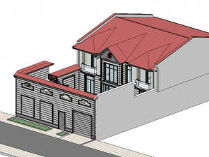 Classic Revit House 01 3D Модель