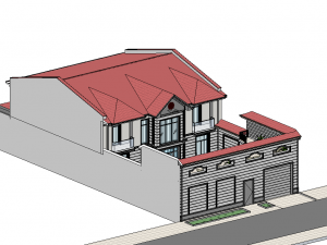 Classic Revit House 01 3D Модель