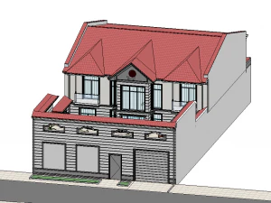 Classic Revit House 01 3D Model