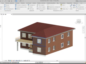 Casa Revit semplice 01 Modello 3D