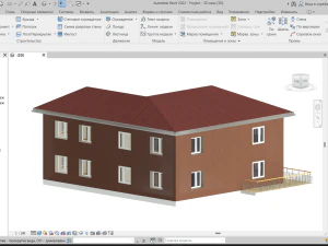 Casa Revit semplice 01 Modello 3D