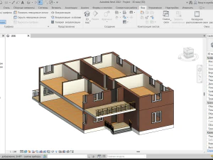 Casa Revit semplice 01 Modello 3D