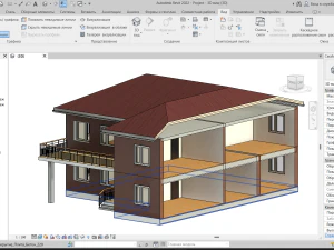 Casa Revit semplice 01 Modello 3D