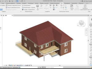 Casa Revit semplice 01 Modello 3D