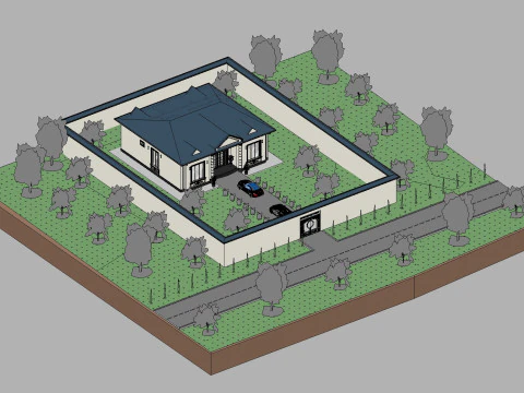 Casa Revit 10 Modello 3D