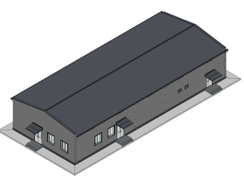 Industrial Building 3D Model