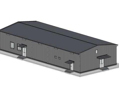 Industrial Building 3D Model