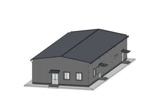 Industrial Building 3D Model