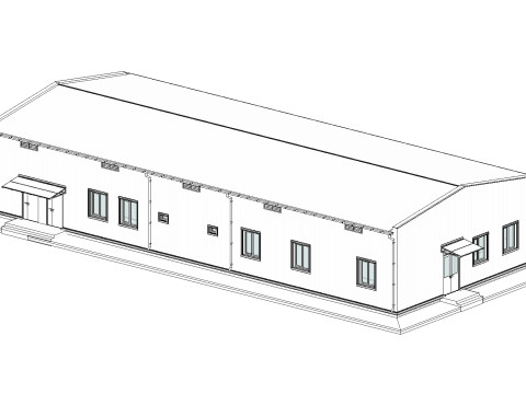 Industrial Building 3D Model
