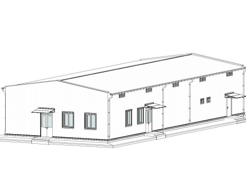 Industrial Building 3D Model