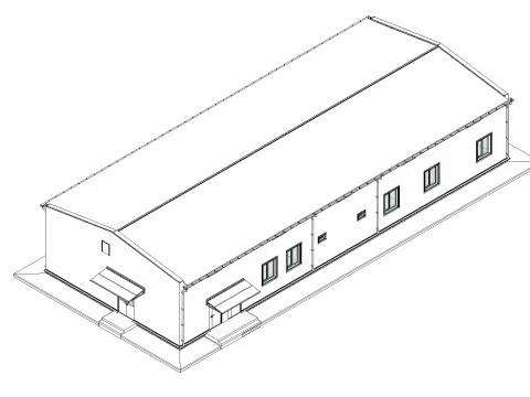 Промышленное здание 3D Модель