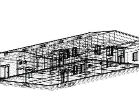 Промышленное здание 3D Модель